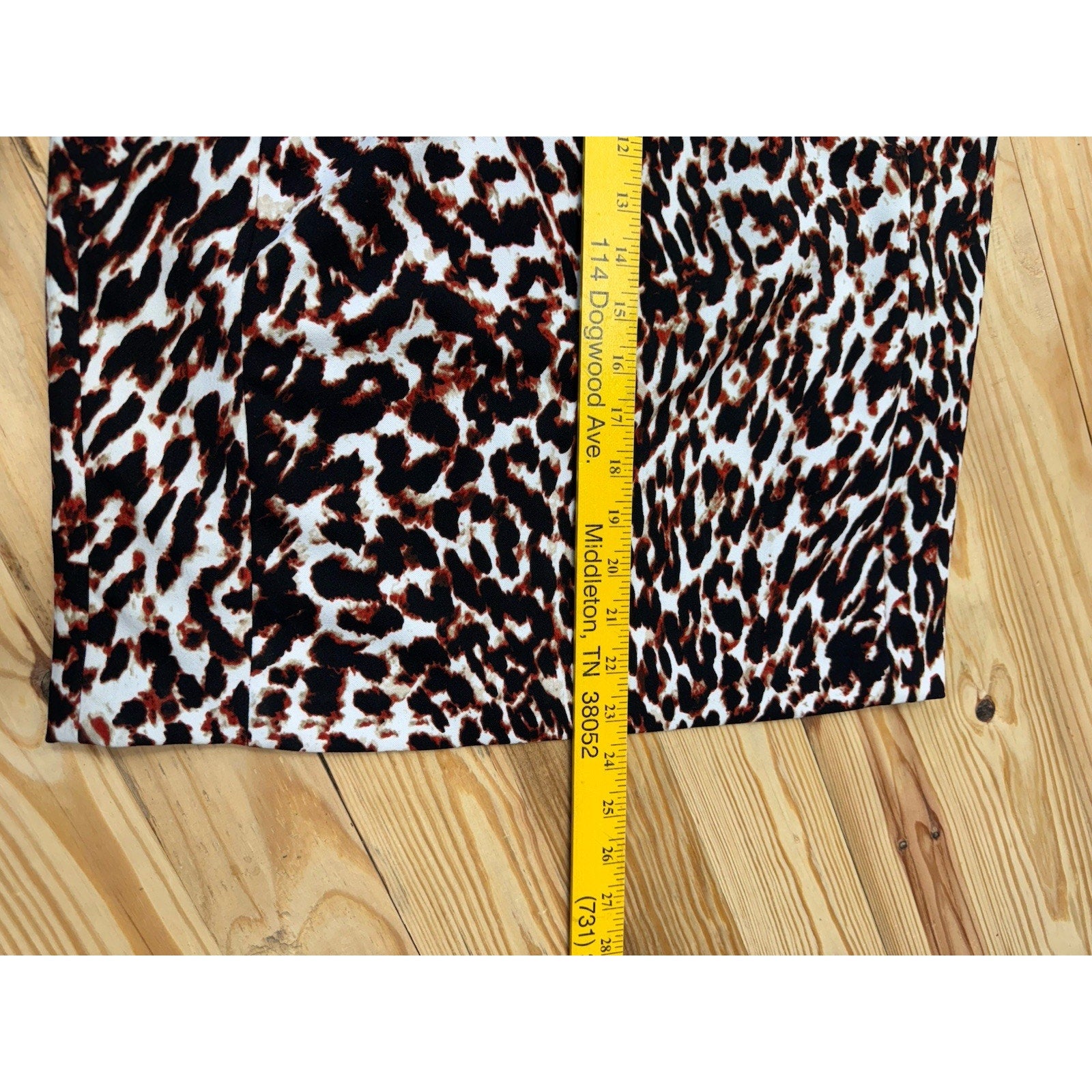 Calvin Klein Sleeveless Crew Neck Animal Print Scuba Sheath Dress Size 8