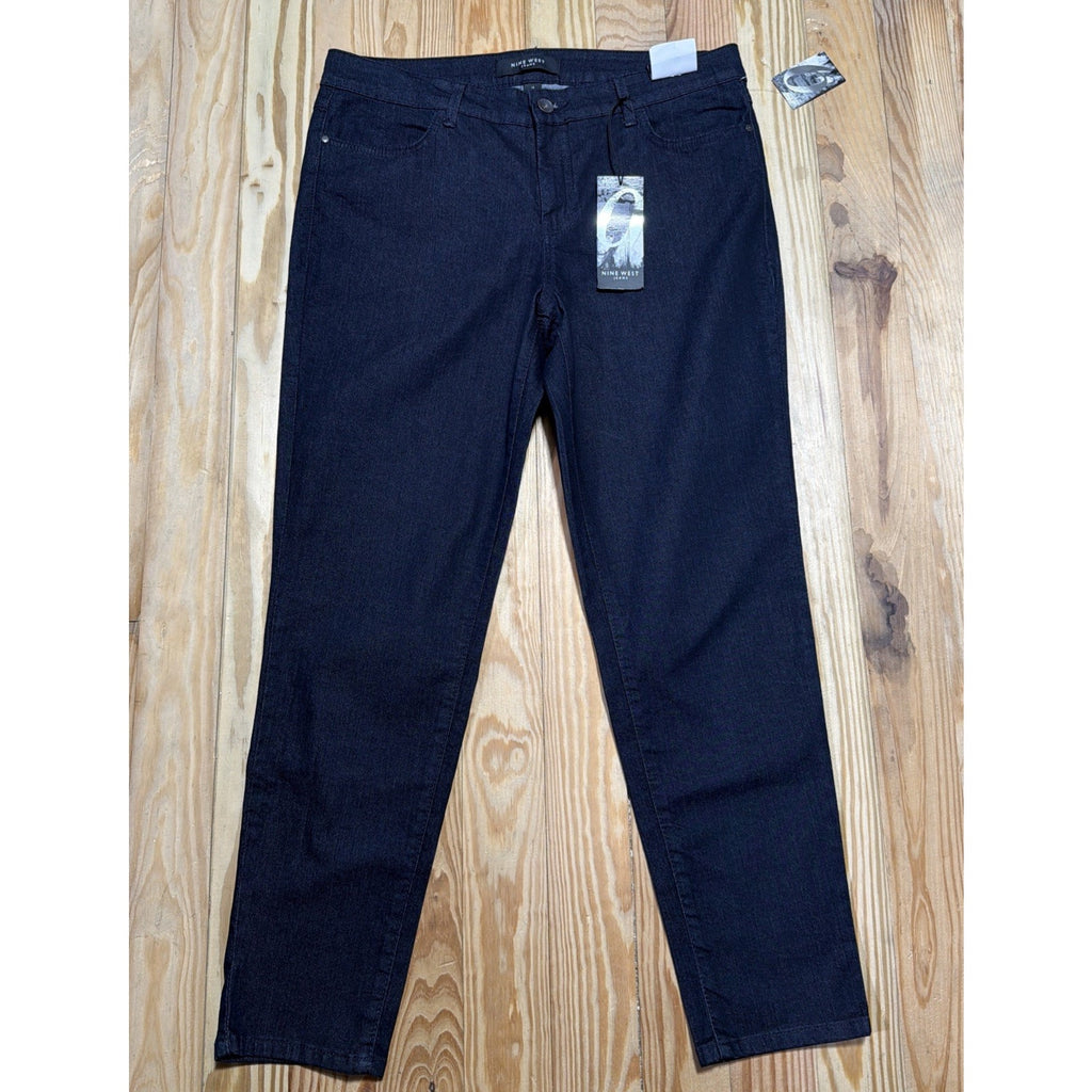 Womens Nine West Jeans Mission St Jegging Blue Dark Wash Stretch 16 Average