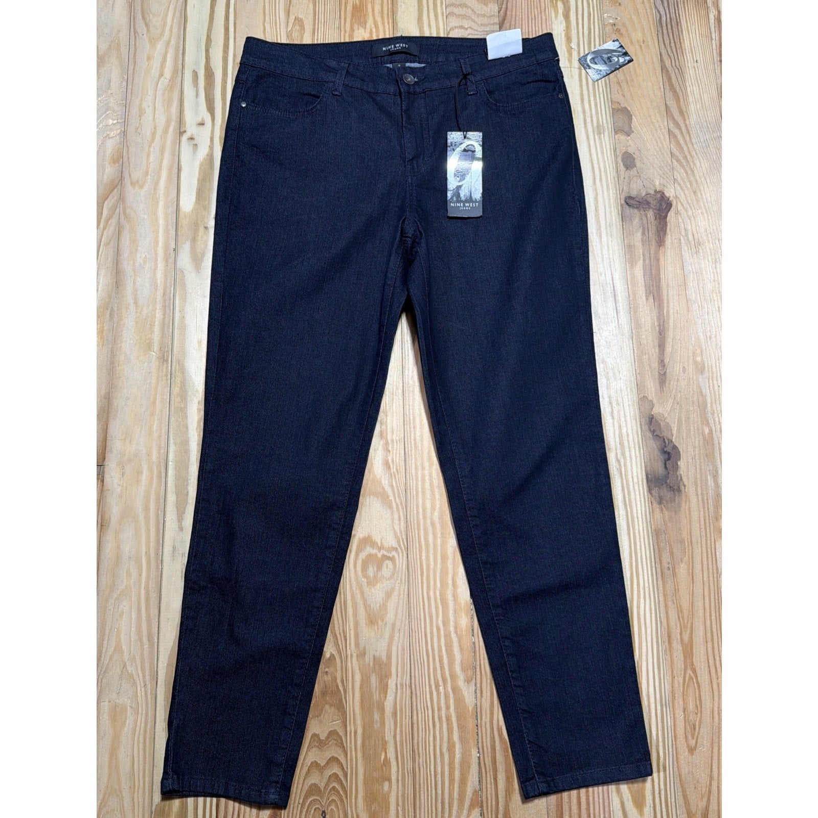 Womens Nine West Jeans Mission St Jegging Blue Dark Wash Stretch 16 Average