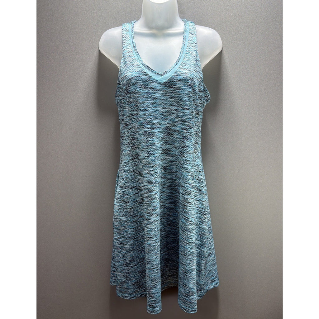 MPG Sport Racerback Active Dress Medium Blue Aqua Chevron Tennis Golf Excellent