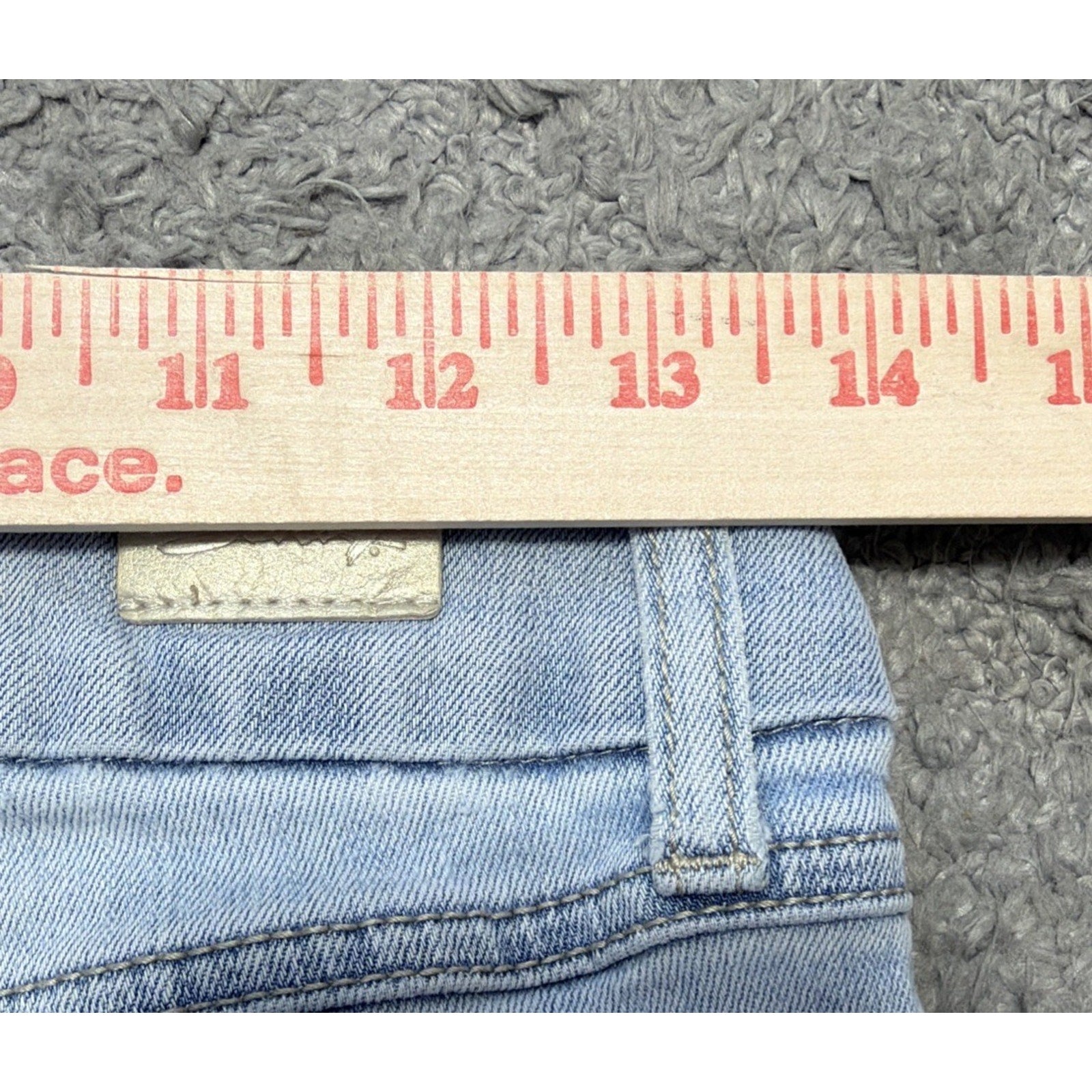 Seven 7 Jeans Womens 6 Blue Tummyless High Rise Skinny Distressed