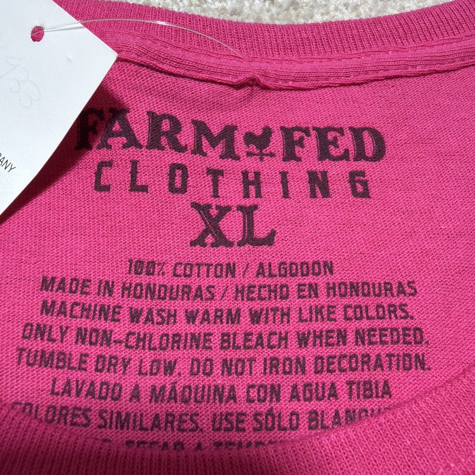 Farm Fed Clothing Pink Crazy Chicken Lady Women's XL Tshirt NWT Funny Humorous