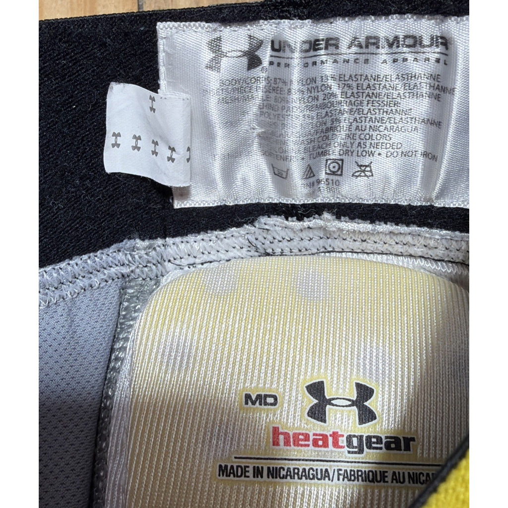 Men’s Under Armour MPZ2 White/Yellow 5 Pad HeatGear Compression Girdle Sz M