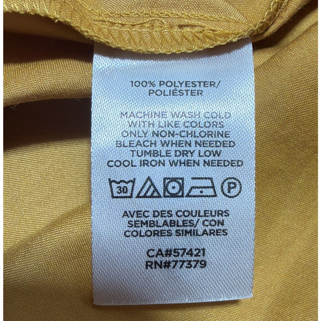 Ann Taylor Loft Spaghetti Strap Satin Tank Top Yellow /Gold Size Small NWT