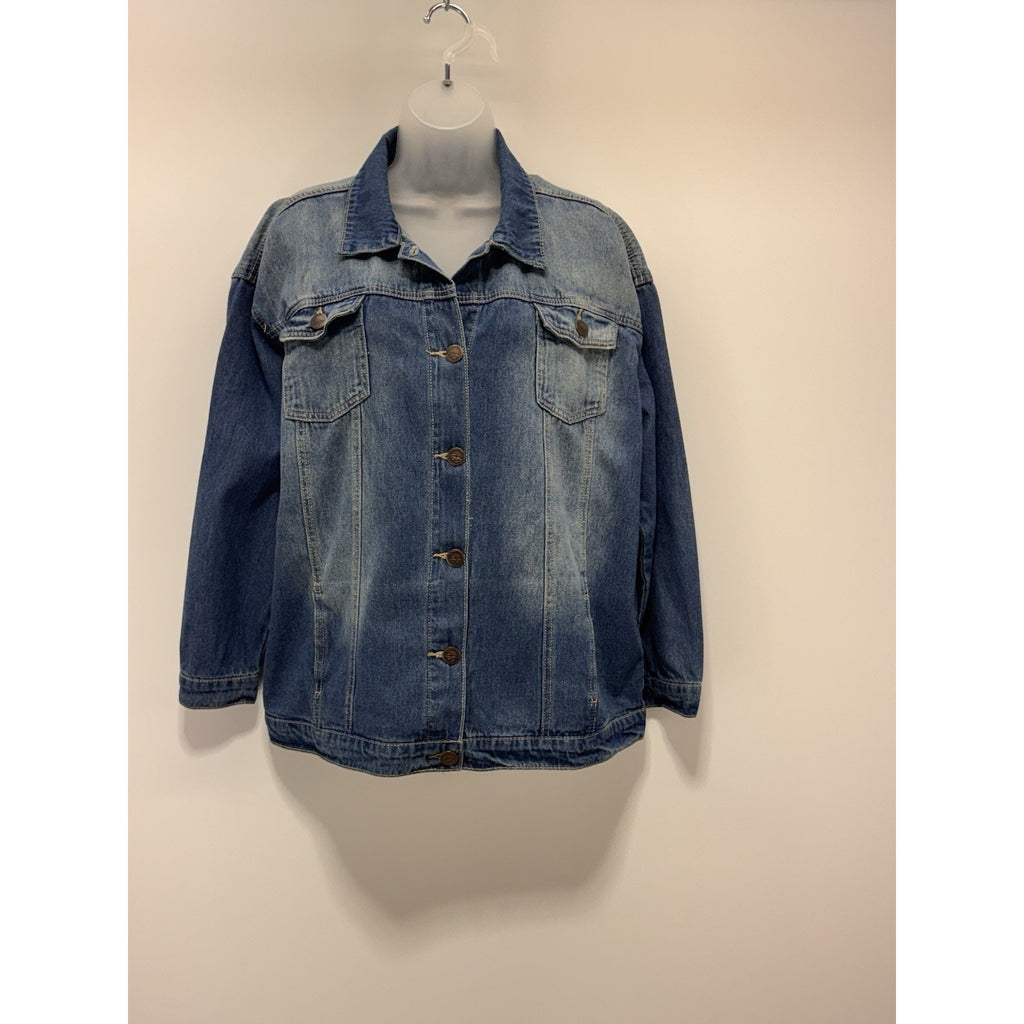 Suzanne Betro Blue Jean Denim Light Wash Jacket Women’s Size Large NWT