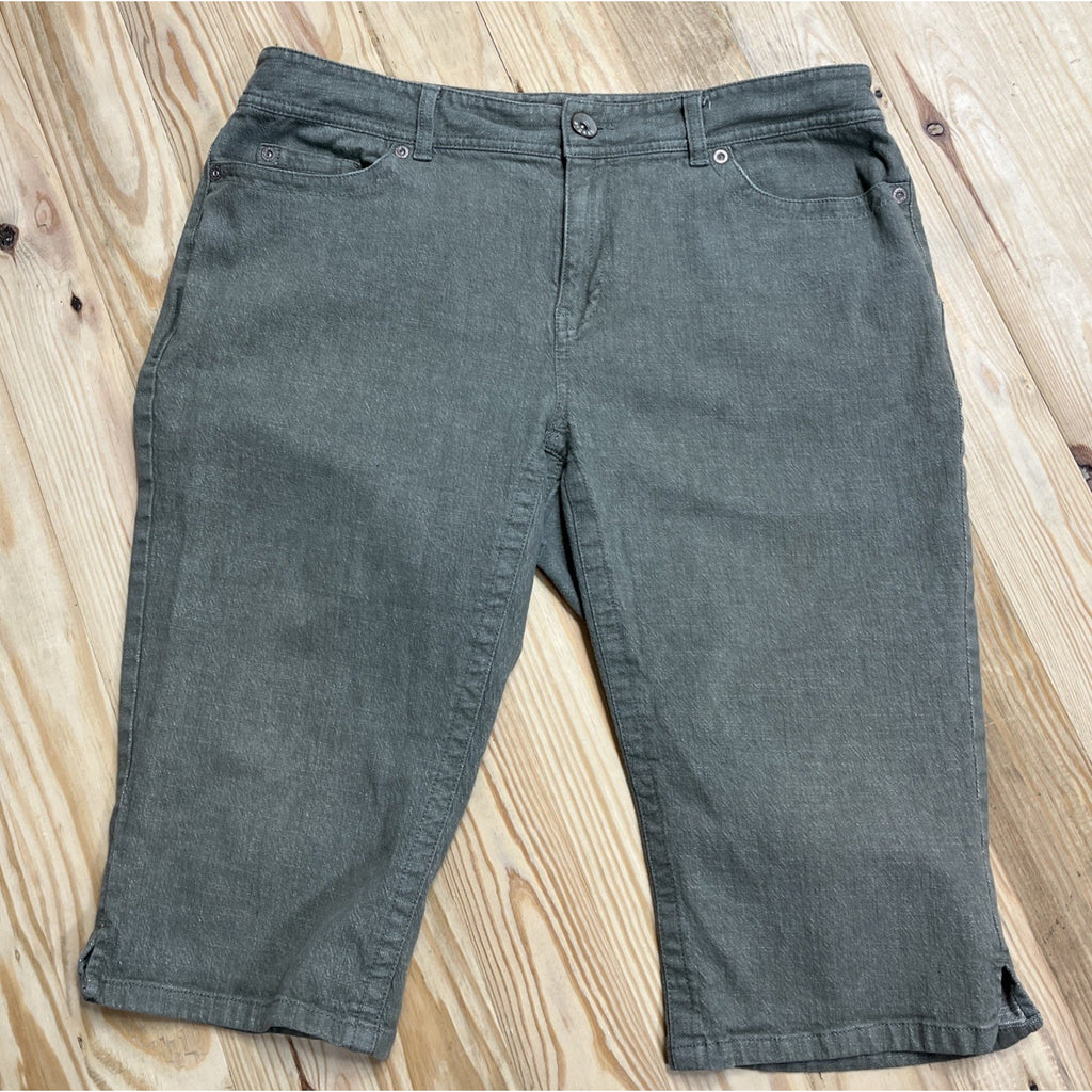 Access Women's Stretch Relaxed Fit Capri Jeans Cotton Spandex Size 14