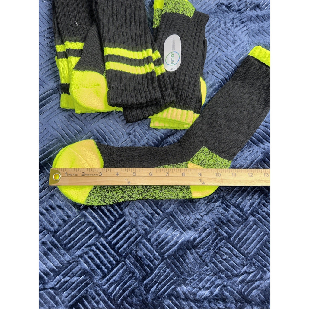 4x Pairs HI VIS SOCKS Workwear Work Safety Tradie High Visibility Fluro - Yellow