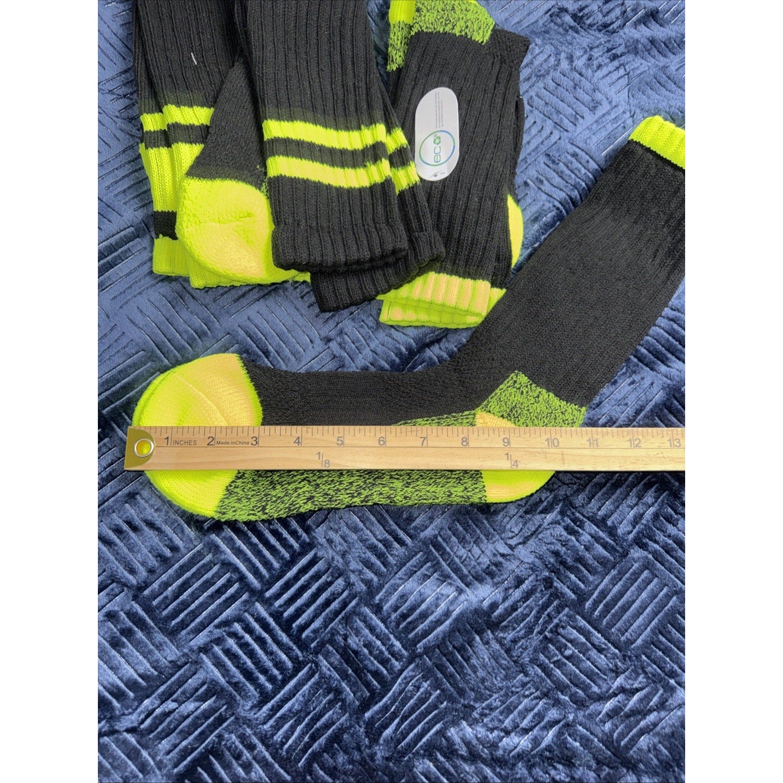 4x Pairs HI VIS SOCKS Workwear Work Safety Tradie High Visibility Fluro - Yellow