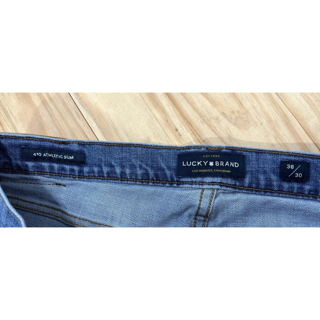 Lucky Brand Jeans 410 Athletic Slim Stretch Mens 38x30 Blue Denim