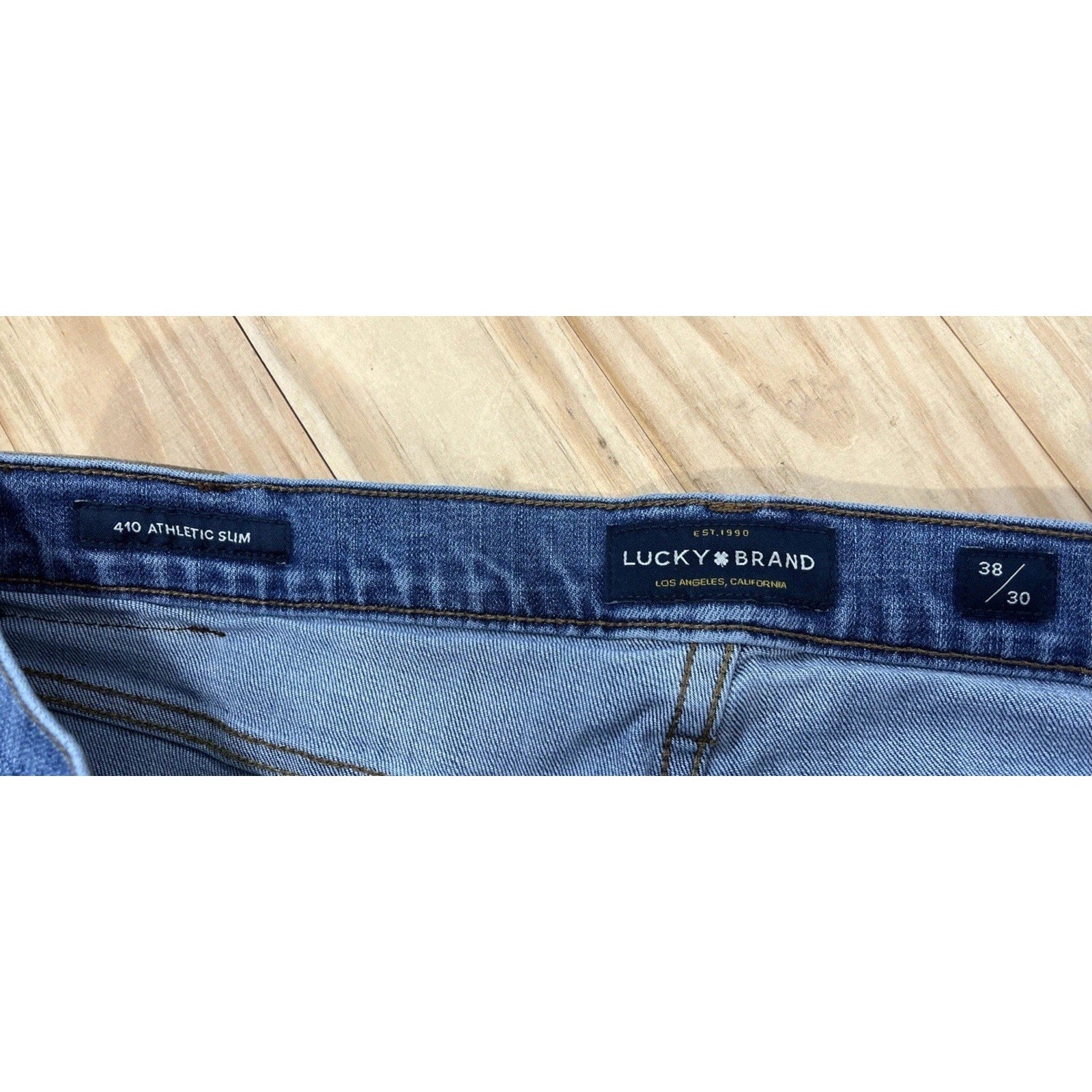 Lucky Brand Jeans 410 Athletic Slim Stretch Mens 38x30 Blue Denim