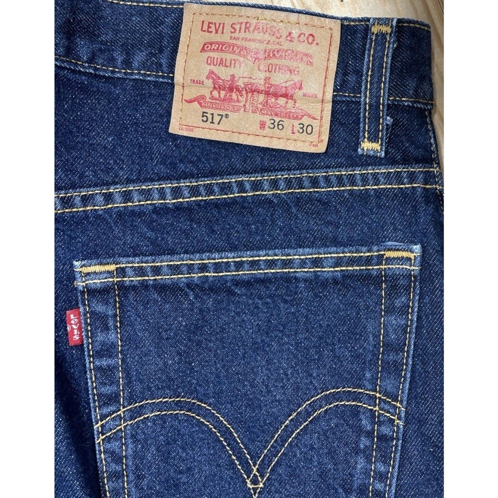 Vintage Levi's 517 Bootcut Jeans Men's Size 36x30 Dark Wash
