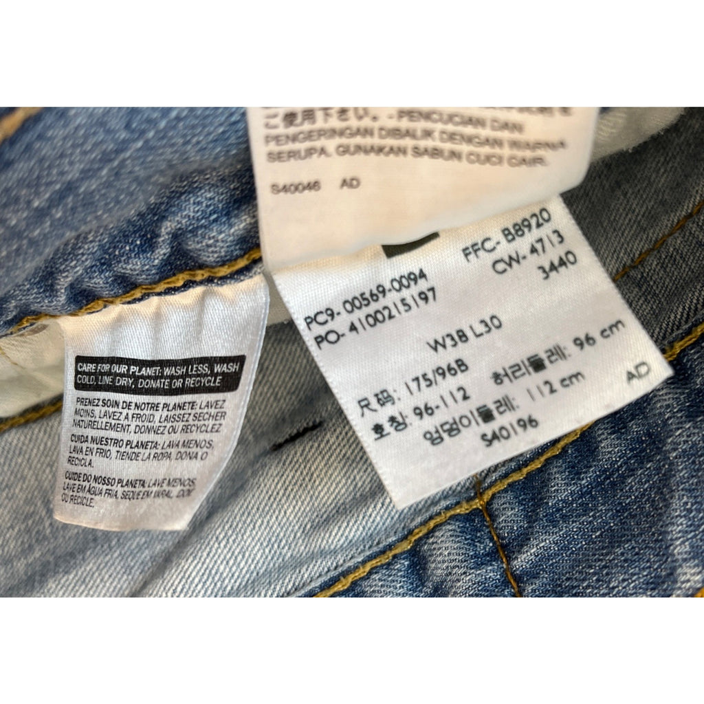 Levi's 569 Loose Straight Jeans Mens 38x30 Lightweight Blue 100% Cotton Denim