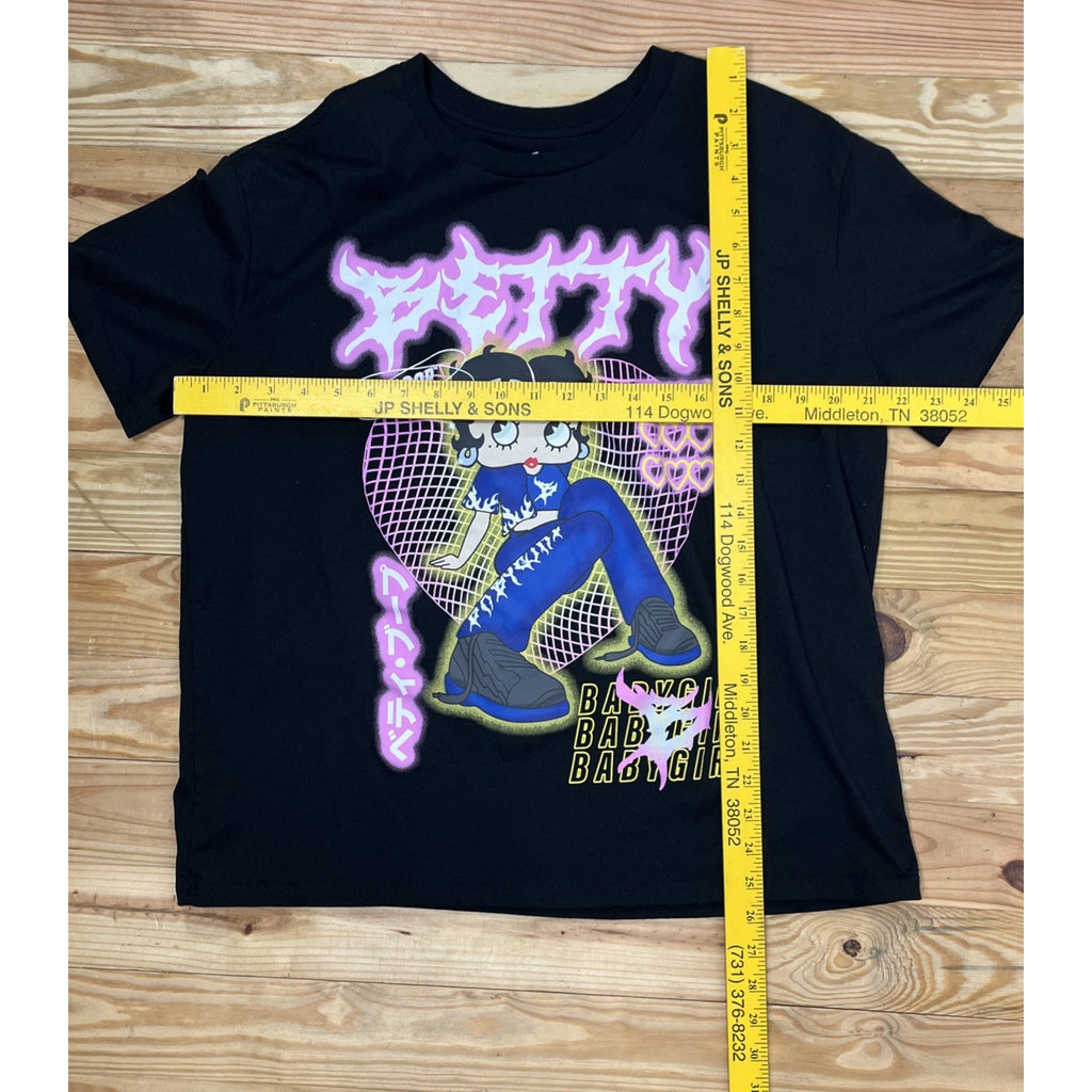 Fleisher Studios Modern Street wear Betty Boop T Shirt Black ShortSleeve Size XL