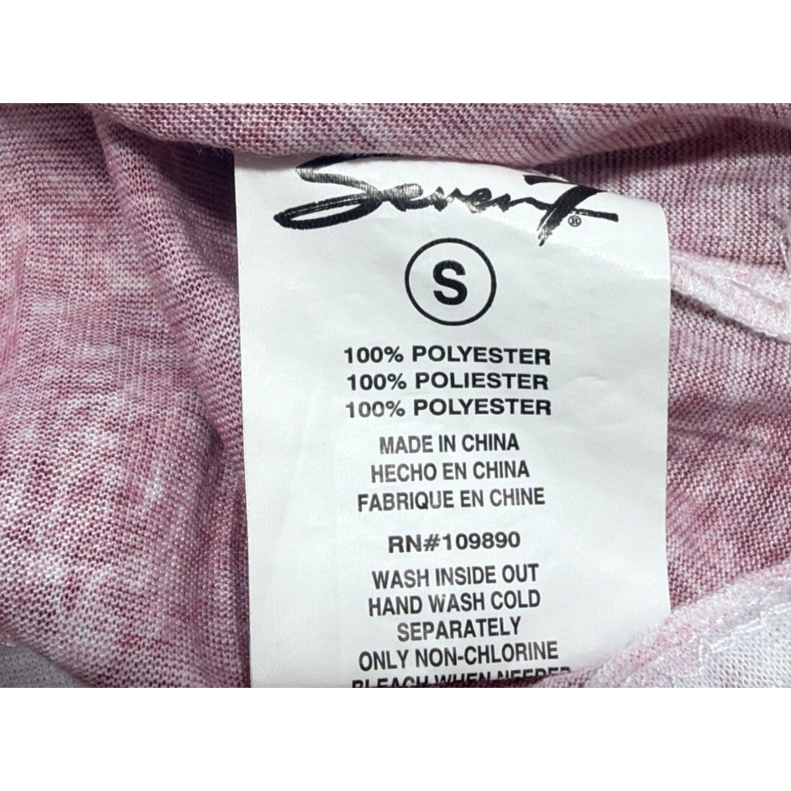 SEVEN7 Red White Fade Paisley Floral Boho Tie Dye Short Sleeve T Shirt Medium S5