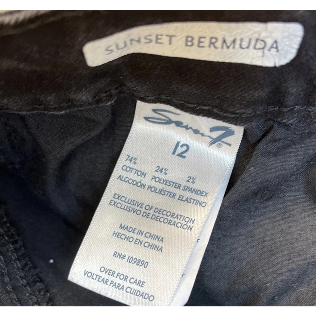 Seven7 Women's Sunset Bermuda Short Size 12 Black
