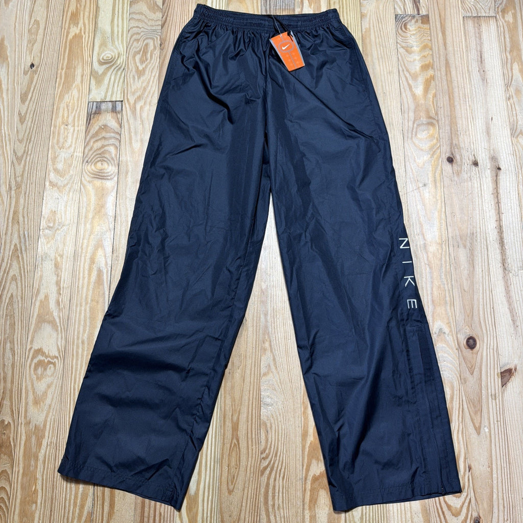 Vintage Nike Athletic Wind Breaker Pants Wide Leg Baggy Men's Size M Black NWT