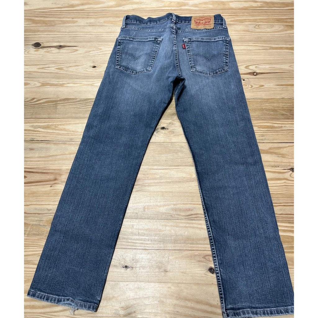 Levi's 505 Straight Jeans Men's Size 30x30 Blue Medium Wash 5-Pocket Whisker