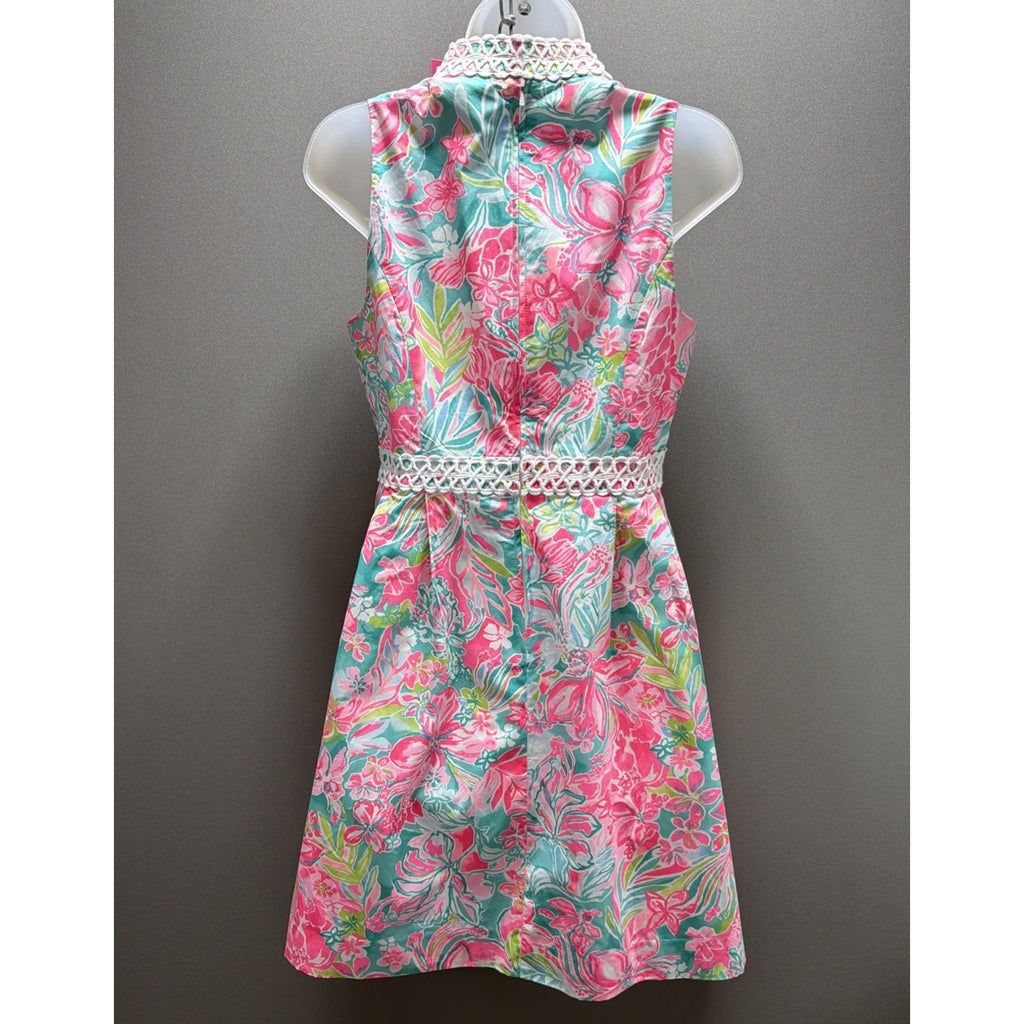 NWT Lilly Pulitzer Franci Dress Size 4 Hot On The Scene Floral Mini Pockets