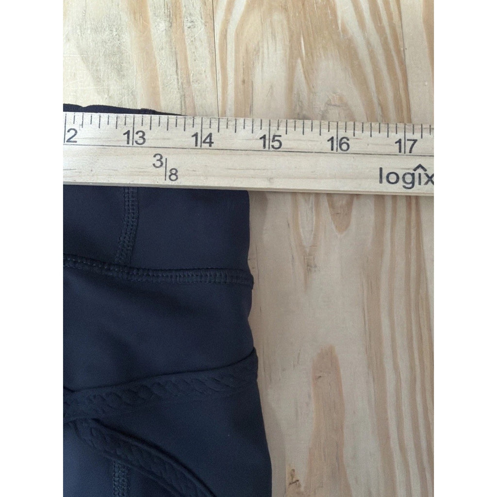 Lululemon Athletica Run Pace Crop Ruched Black Leggings Athletic, Size 4