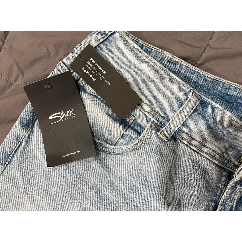 NWT Silver Suki Curvy Fit Stretch Mid Rise Trouser Jeans 33x33