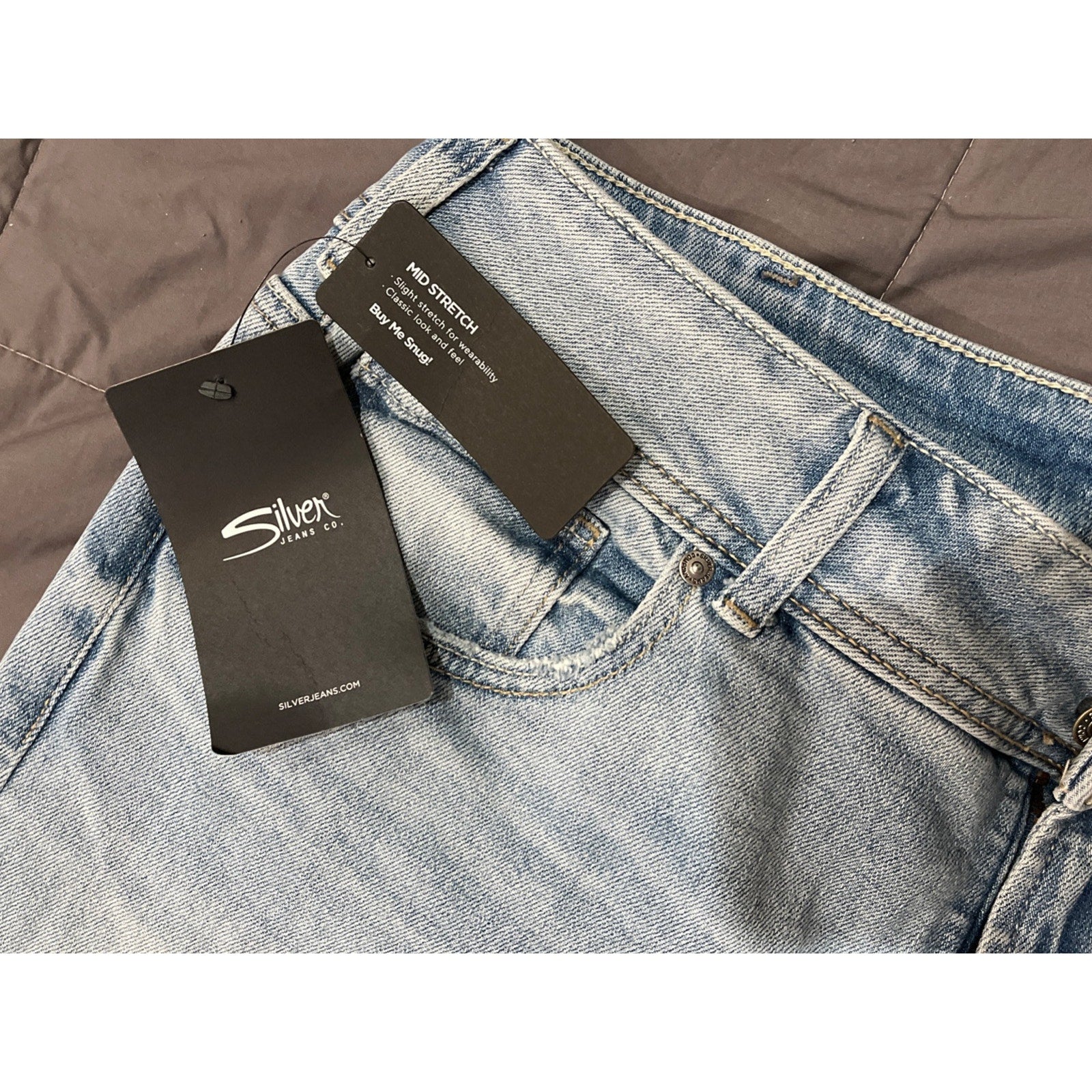 NWT Silver Suki Curvy Fit Stretch Mid Rise Trouser Jeans 33x33