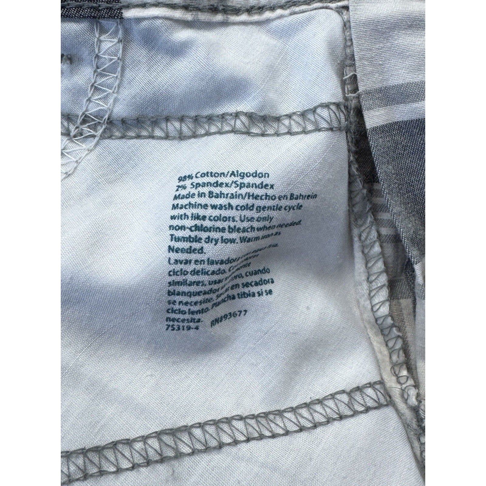 St Johns Bay Shorts Blue And White Plaid Bahama Women’s Size 8