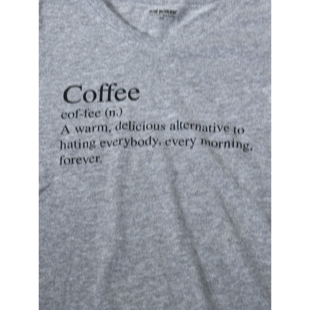 Women's Large Joe Boxer Short Sleeve Gray V-Neck T-Shirt