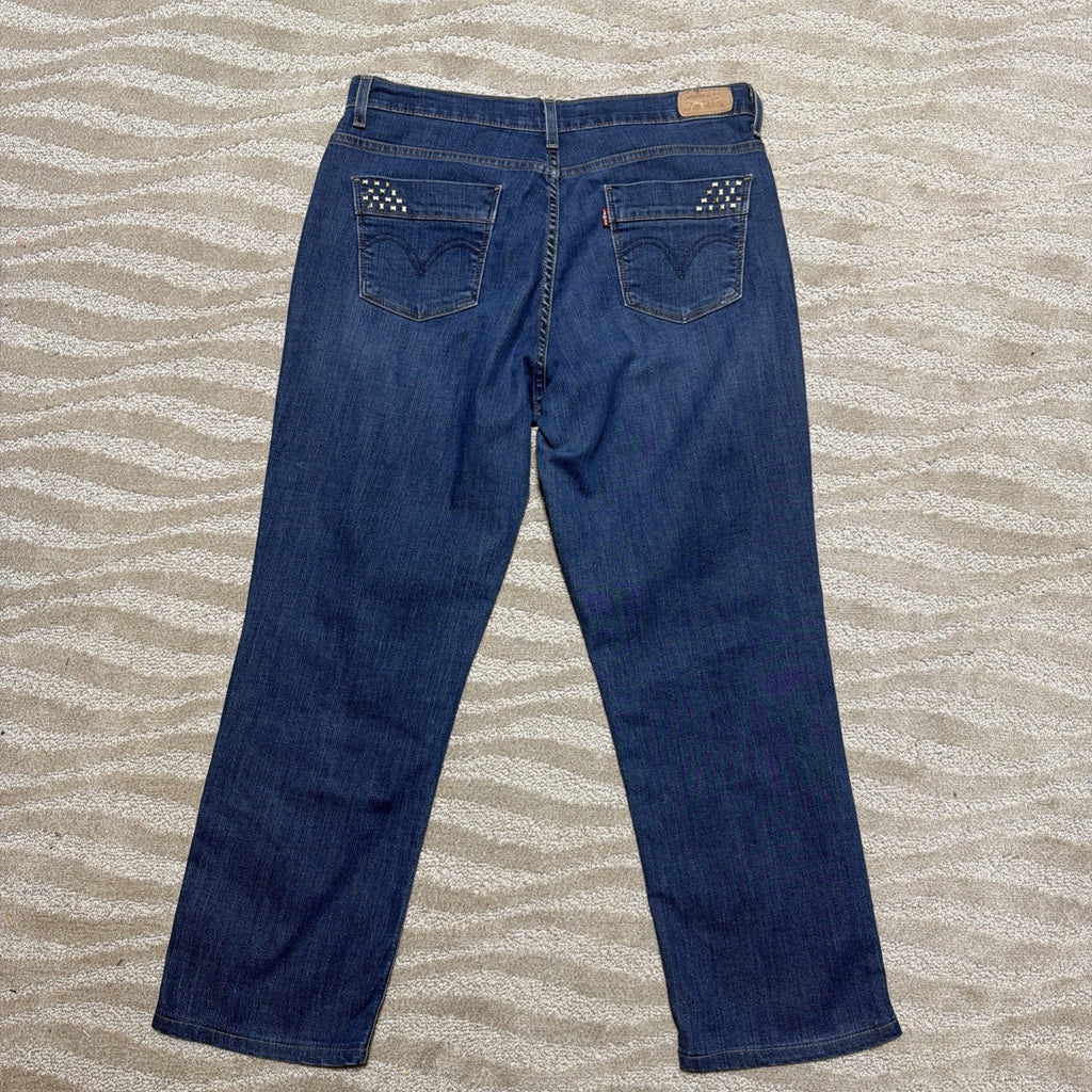 Levi's Jeans Perfectly Slimming 512 Straight Leg Women’s 12 S Rhinestone Pocket