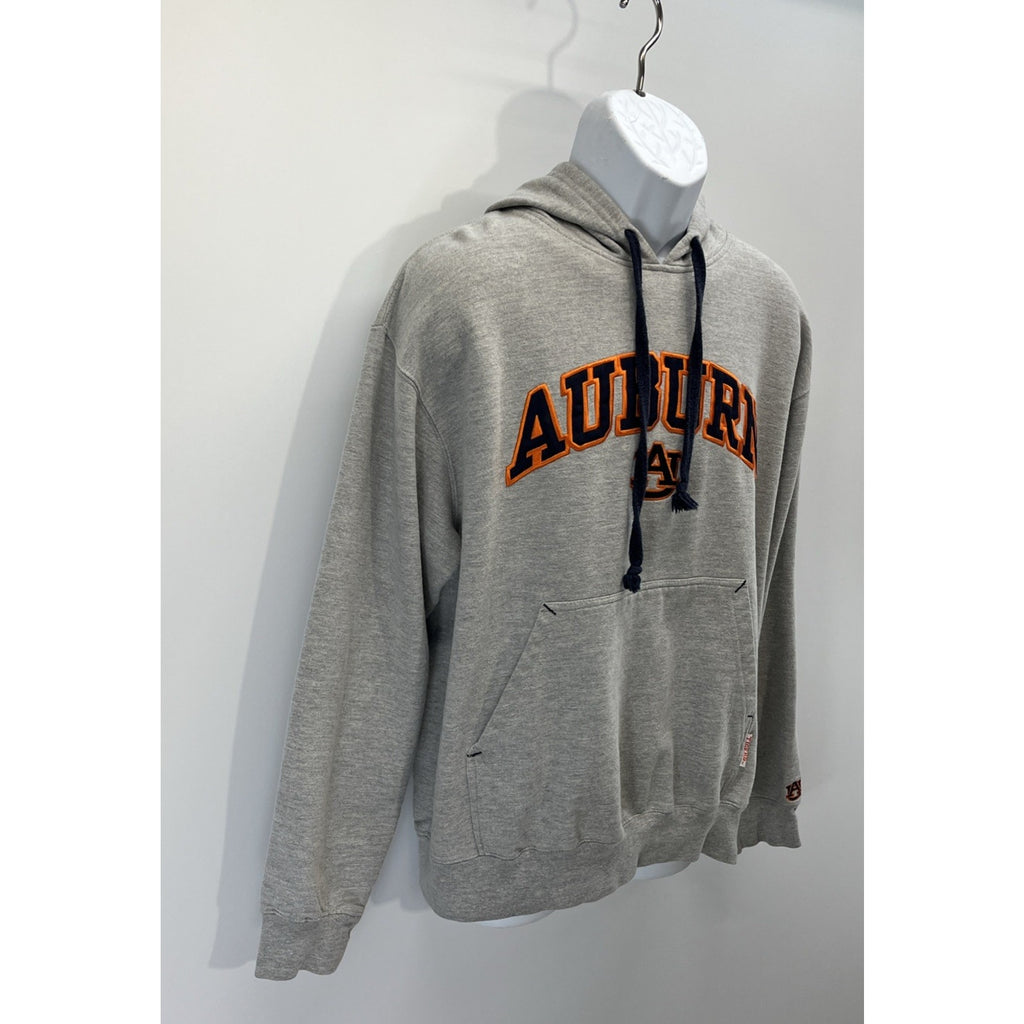 Men’s Auburn Tigers Long Sleeve Hoodie 3 Square By Royce Apparel Size L Gray
