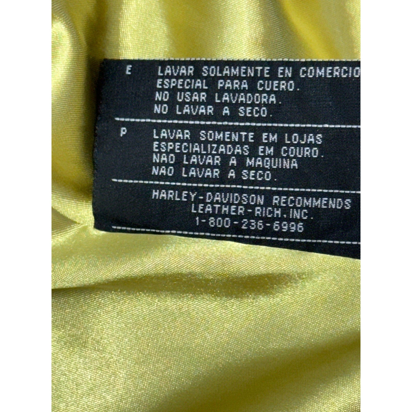 Harley Davidson Womens Leather Jacket Gold Liner Size Medium VGUC