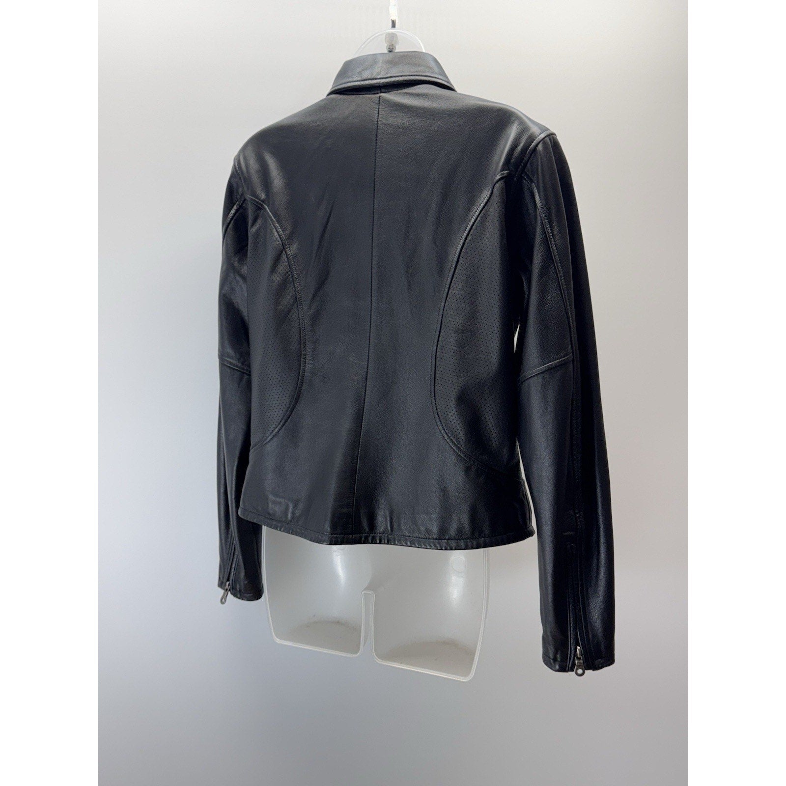 Harley Davidson Womens Leather Jacket Gold Liner Size Medium VGUC