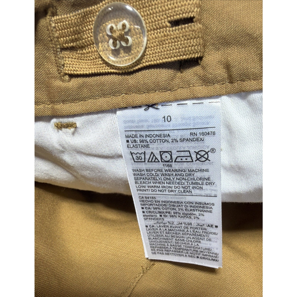 Old Navy Pants BOYS 10 Brown Built-In Flex Reinforced Knees Straight Leg