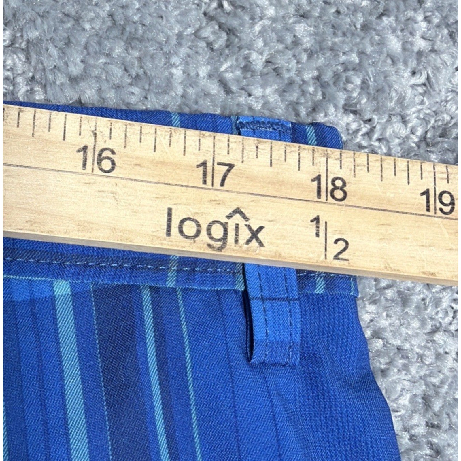 Jack Nicklaus Men's Blue Plaid Performance Flat Front Golf Shorts Size 36