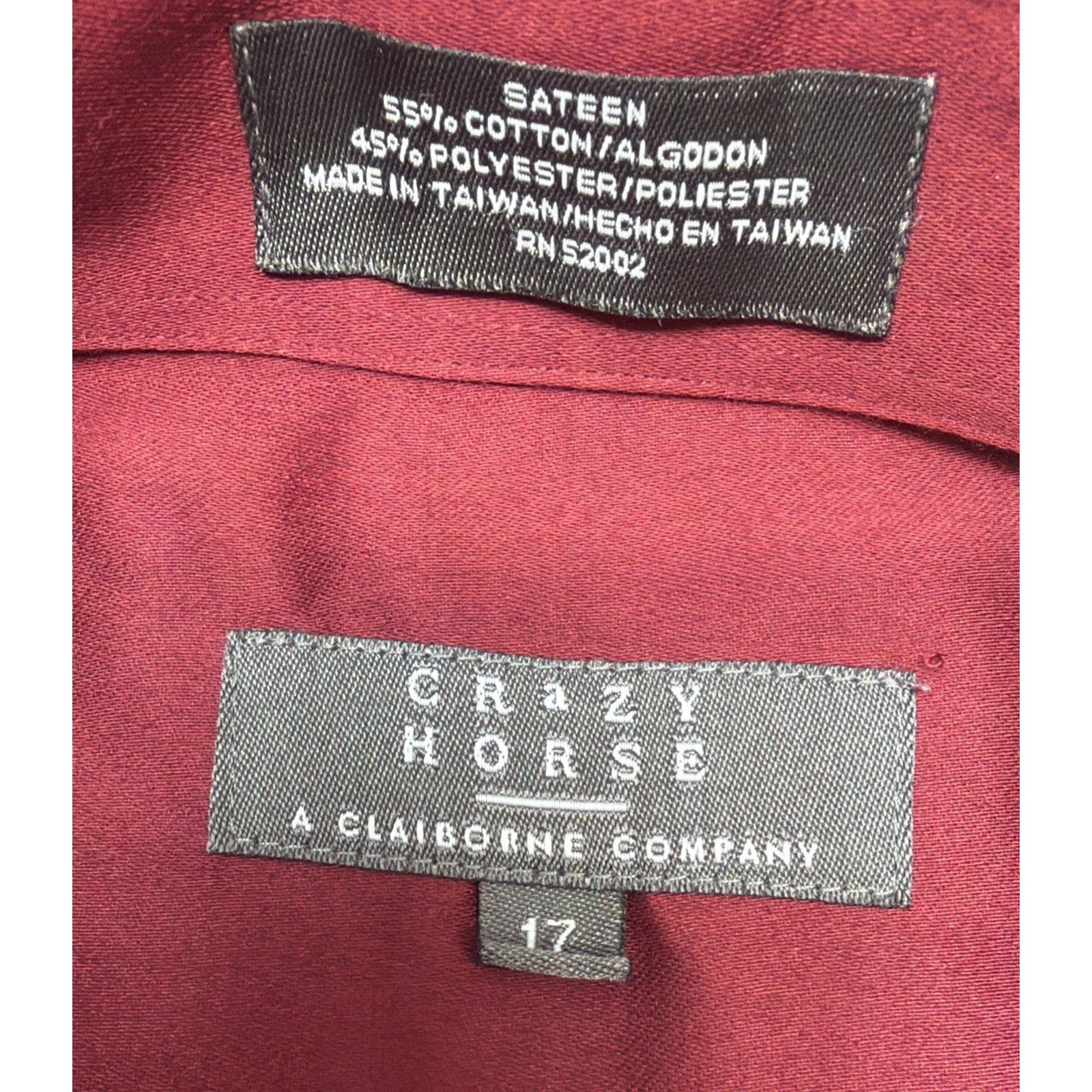 Crazy Horse A claiborne company mens button down dress shirt Size XL