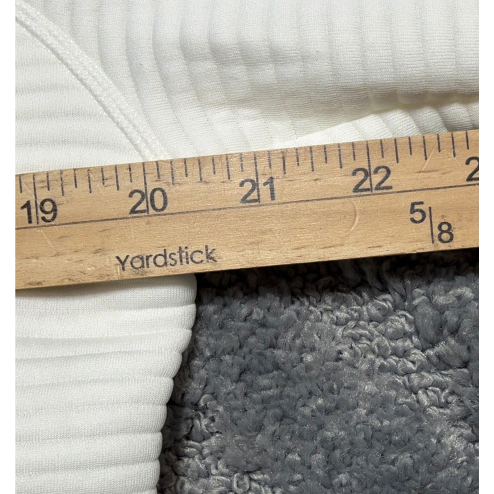 Vogo Ribbed Full Zip Jacket Ivory Size Large Running Yoga Soft New