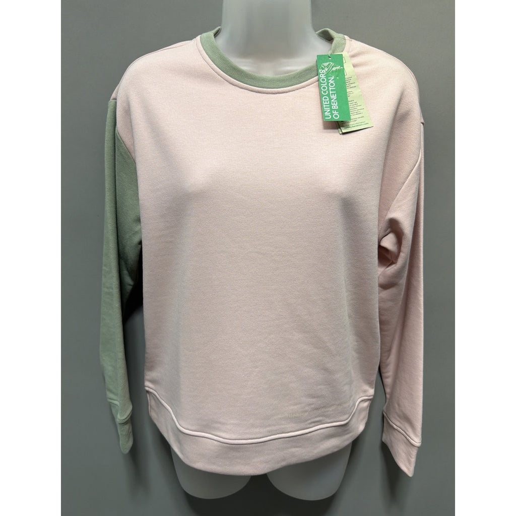 United Colors Of Benetton Oversized Sweater Womens Colorblock Pastel XS New