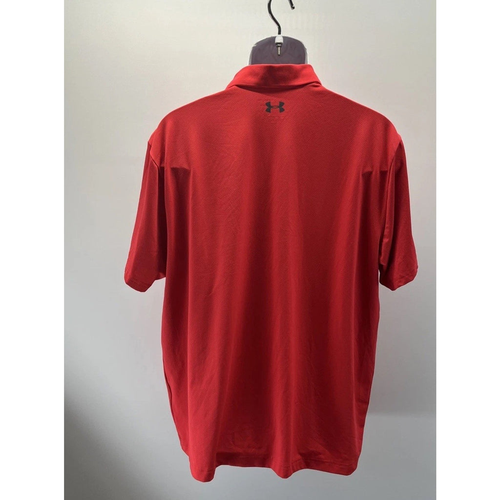 UNDER ARMOUR MEN'S PERFORMANCE SHORT SLEEVE GOLF POLO LAVA ORANGE RED XL