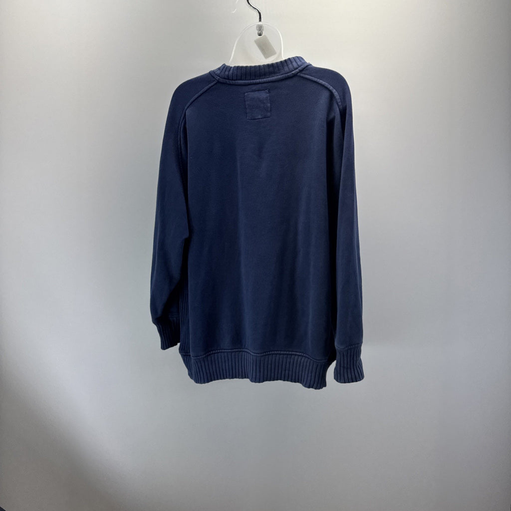 Aerie Womens Checked Out Graphic Print Crew Neck Oversized Sweatshirt Size Small