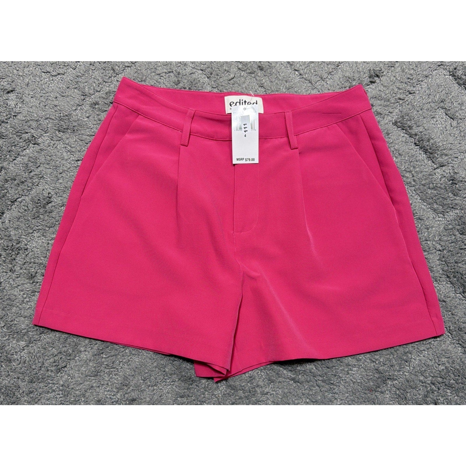 Edited by Remi Bader Women's High Rise Trouser Short Size 4 Pink New With Tags