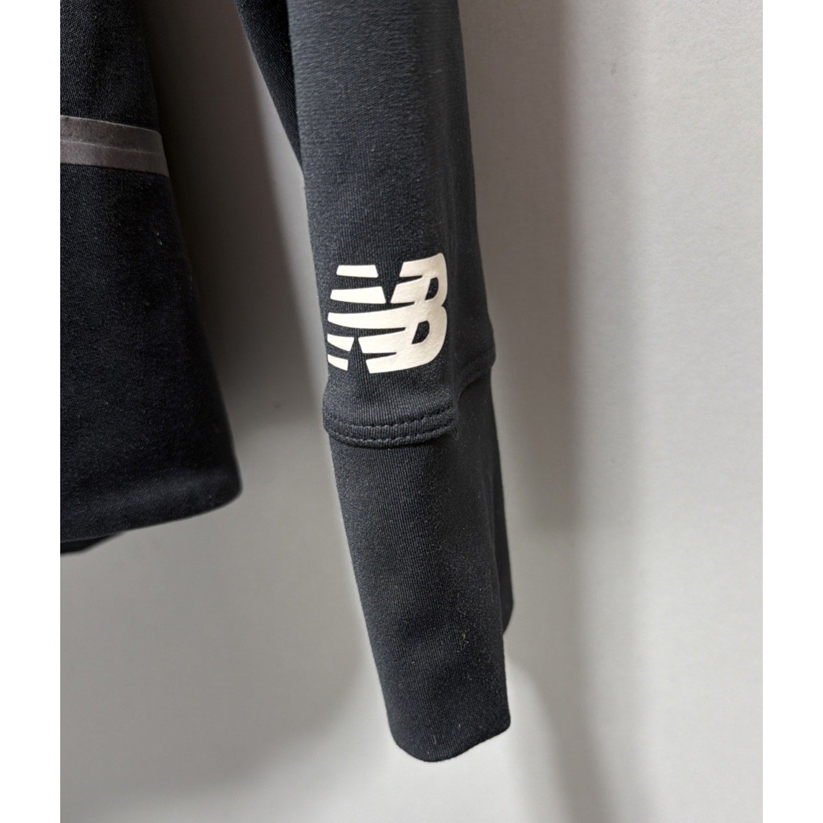 New Balance Hoodie Womens Back Full Zip Reflective Athletic Running Black XL