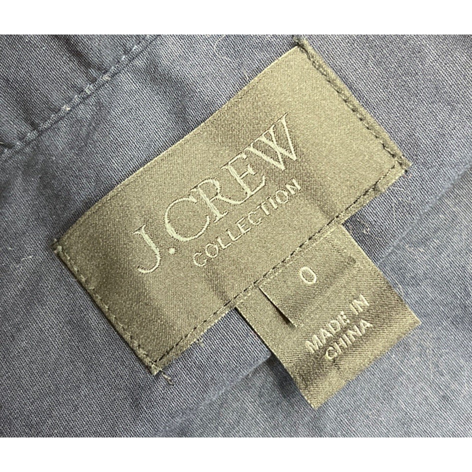 J. CREW COLLECTION PERFECT SHIRT WITH EMBELLISHED COLLAR SZ 0