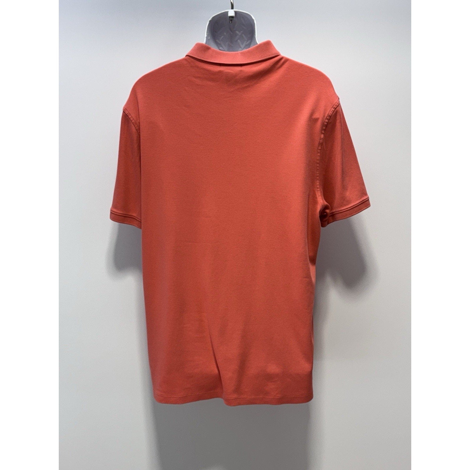 Calvin Klein Polo Regular-Fit Smooth Cotton Logo Shirt Coral Red Men’s Size XL
