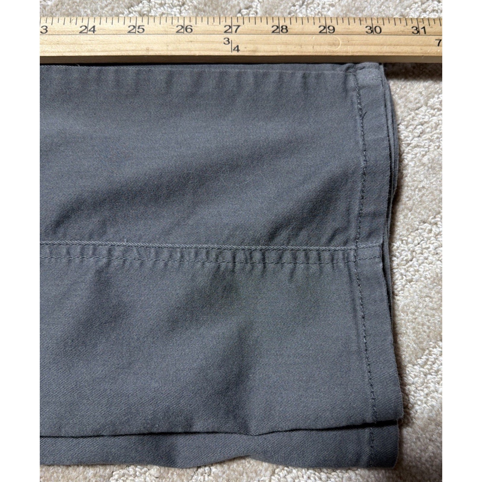 LILAC SUNSET Women's Grey Cargo Pants Straight Size 1 Cotton Utility 26x30