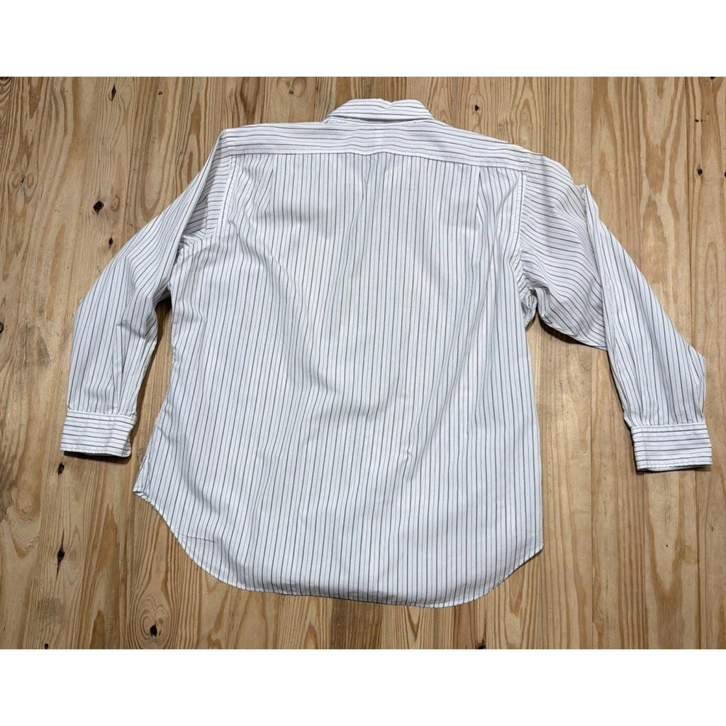 Men Polo Ralph Lauren Philip stripe cotton point dress shirt XL