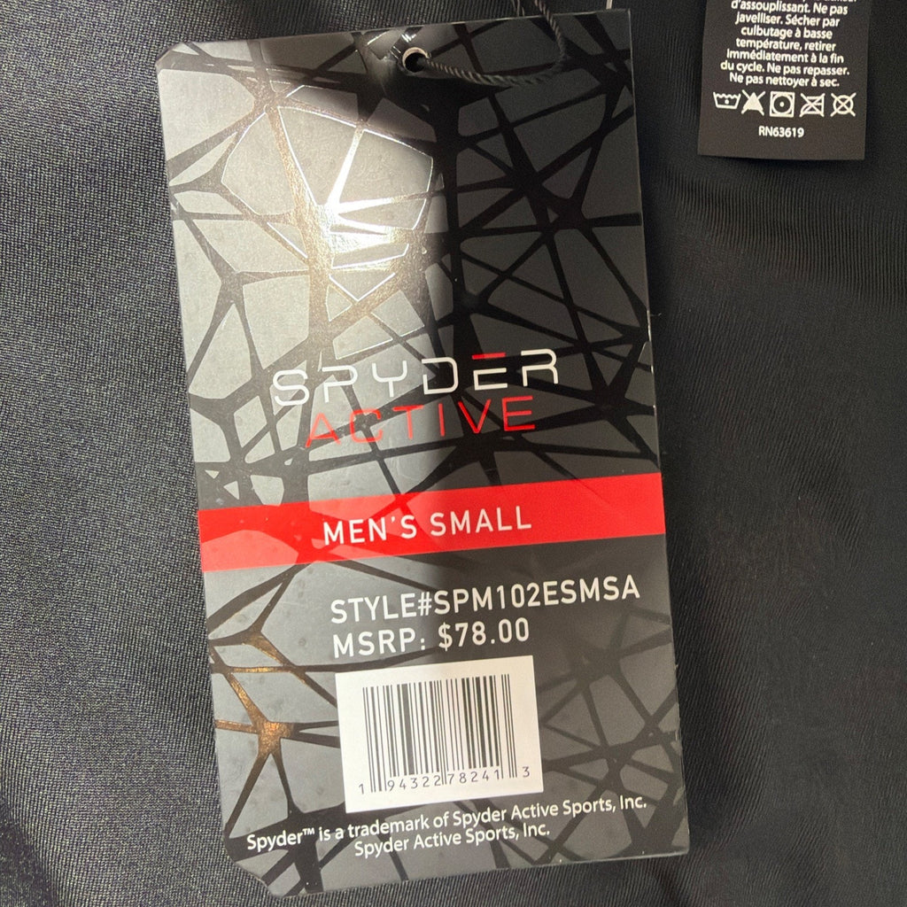 Spyder Active Pro Web Men’s Compression Shirt Black Red Size Small NWT Msrp 78$