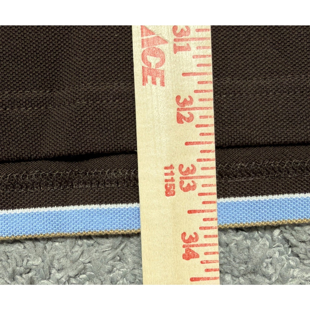 Roundtree & Yorke 40's 2-Ply Pique Short Sleeve Polo NWT Brown Stripe Men's 2XLT
