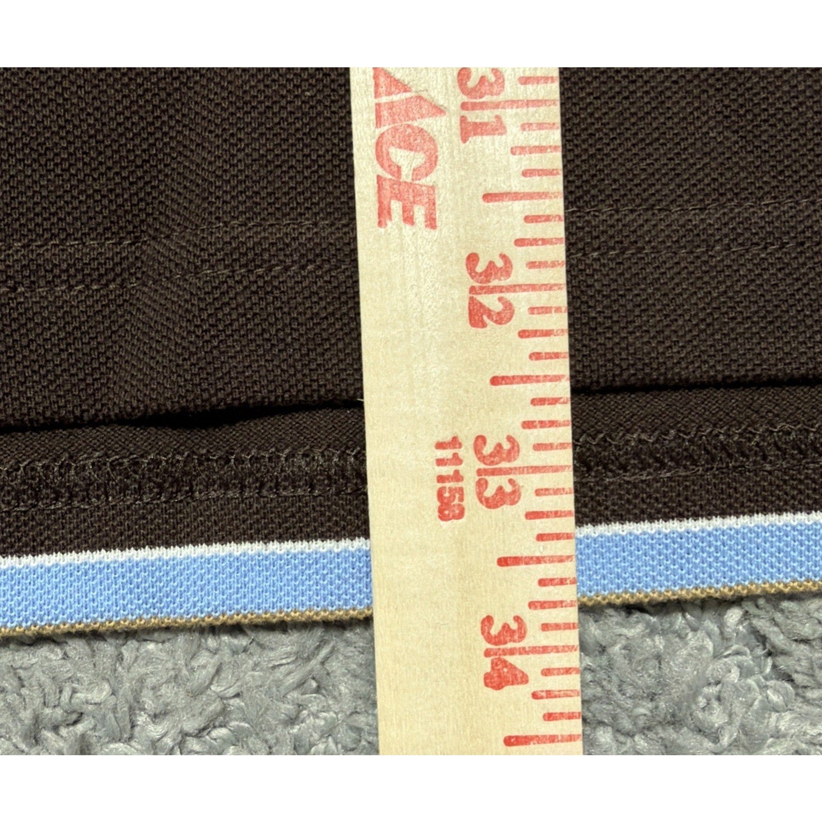 Roundtree & Yorke 40's 2-Ply Pique Short Sleeve Polo NWT Brown Stripe Men's 2XLT