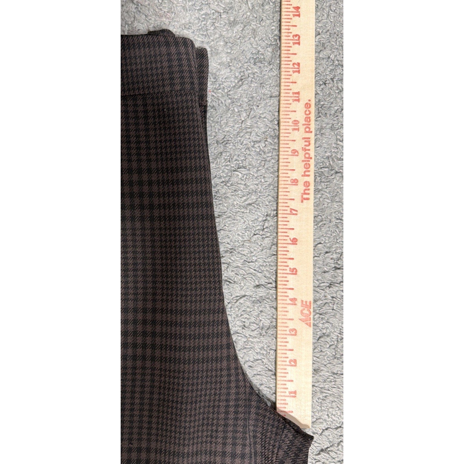 Gap High Rise Wide Leg Pants Black Plaid Womens 4 Long Twill Stretch Trouser NWT