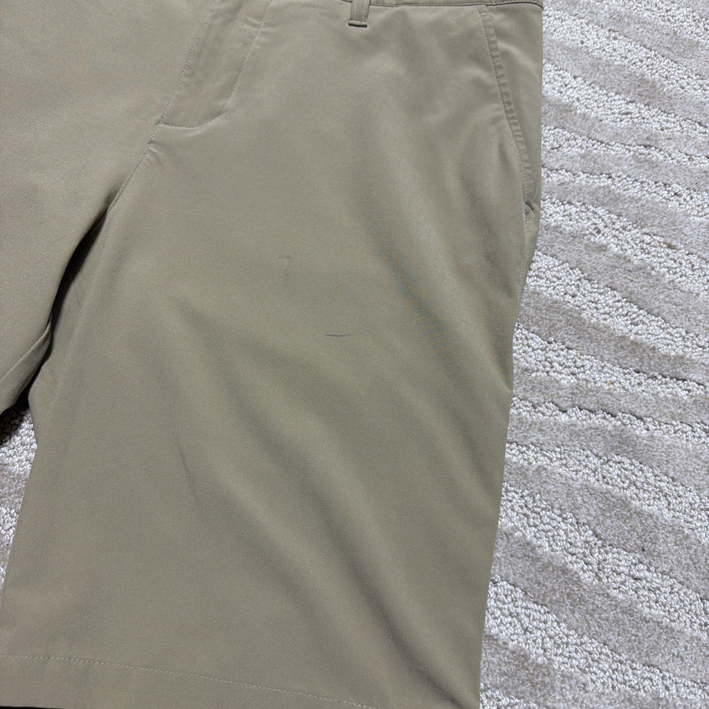 Adidas Golf Shorts Mens 34 Tan Tech Lightweight Moisture Wicking Active Chino