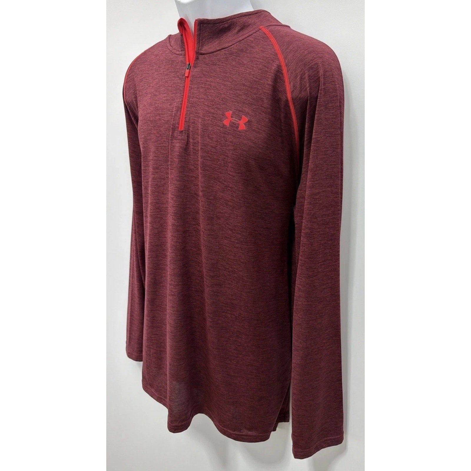 Under Armour 1/4 Zip Heat Gear Pullover XXL Men Red Polyester YGI Q4-181